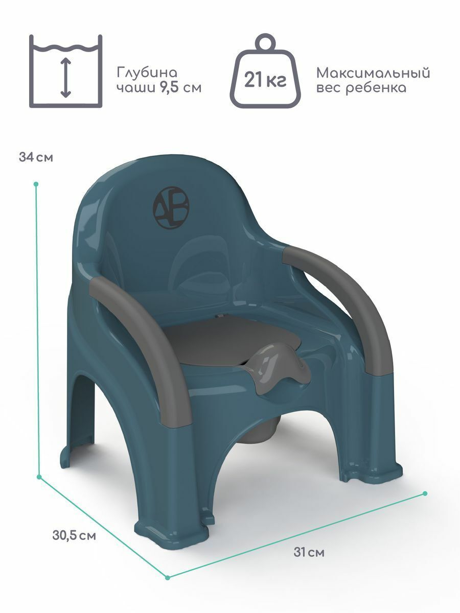 Горшок-стул AMAROBABY Baby chair, бирюзовый