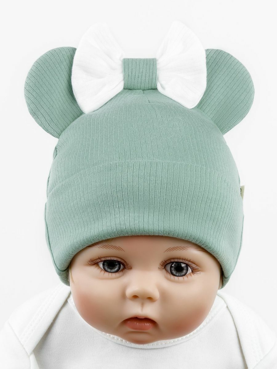 Чепчик (шапочка) детская AMAROBABY Fashion Mini, зеленый. Официальный сайт  AmaroBaby