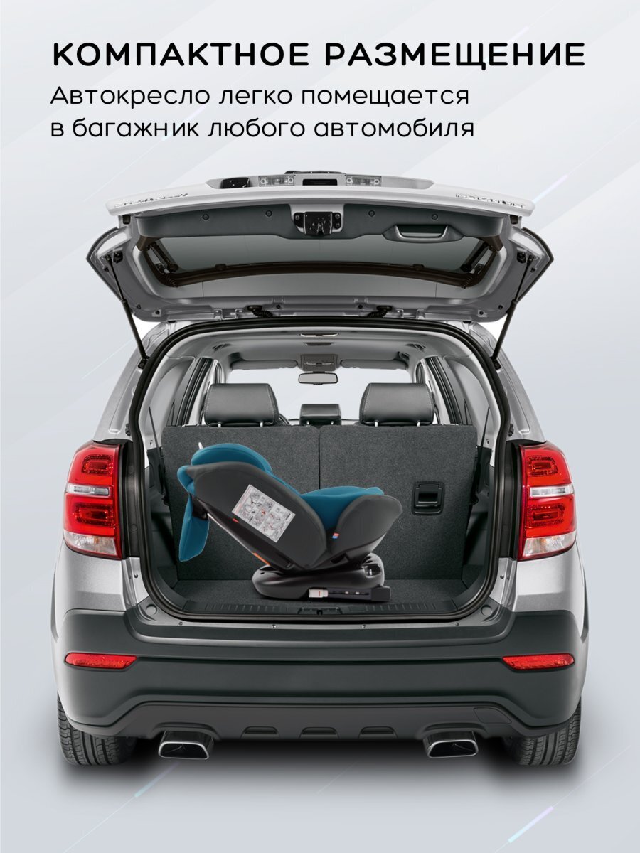 Автокресло Amarobaby Brilliant, ISOFIX, класс D, группа 0+/1/2/3 (AMARO-2003-BrBi) бирюзовый