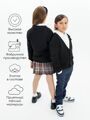 Пиджак Amarobaby Pure Love School, вязаный, черный, размер 134-140
