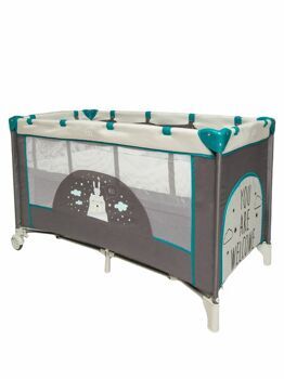Манеж-кровать Amarobaby MULTIFORM (Hello Bear) прямоугольный,серый ...