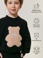 Костюм детский с принтом мишки Amarobaby TEDDY, цвет черный, размер 116