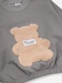 Костюм детский с принтом мишки Amarobaby TEDDY, цвет серый, размер 128