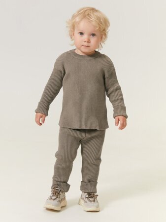 Костюм вязаный лапша детский Amarobaby NOODLES, цвет коричневый