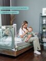 Барьер защитный для кровати AMAROBABY safety of dreams, серый 140 см.