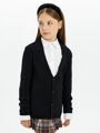 Пиджак Amarobaby Pure Love School, вязаный, черный, размер 134-140