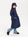 Пальто стёганое для девочек AmaroBaby TRENDY, синий, 134-140