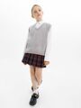 Жилет Amarobaby Pure Love School New, вязаный, серый, размер 140-146