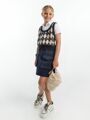 Жилет детский в ромбик Amarobaby KNIT Romb, черный/бежевый