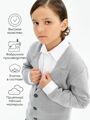 Пиджак Amarobaby Pure Love School, вязаный, серый, размер 146-152