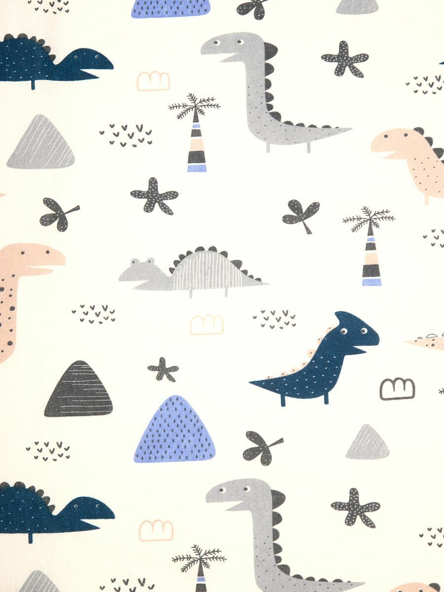Комплект в кроватку 3 предмета 1,5 спальный AmaroBaby TIME TO SLEEP (Little dino, бежевый)