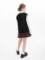 Жилет Amarobaby Pure Love School New, вязаный, черный, размер 128-134