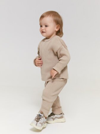 Костюм вязаный лапша детский Amarobaby NOODLES, цвет бежевый