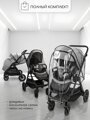 Прогулочная коляска с реверсивным блоком Amarobaby, Somnium, серый
