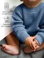 Свитер вязанный детский Amarobaby Pure Love Buddy, голубой, размер 86