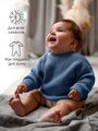 Свитер вязанный детский Amarobaby Pure Love Buddy, голубой, размер 86