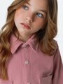Рубашка детская вельветовая Amarobaby VELVET, цвет розовый