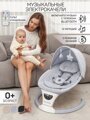 Электронные качели детские Amarobaby Teddy swing, серый