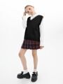 Жилет Amarobaby Pure Love School New, вязаный, черный, размер 128-134
