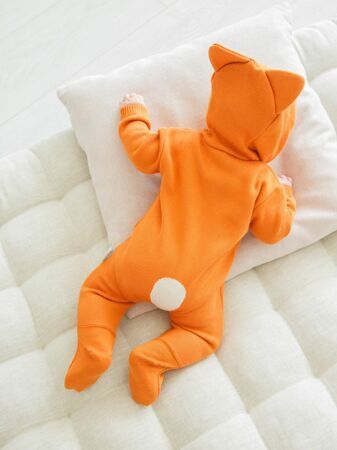 Комбинезон детский Amarobaby Pure Love Forest, оранжевый, вязаный, демисезонный