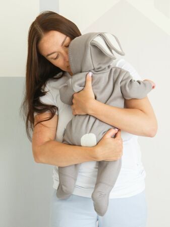 Комбинезон детский Amarobaby Pure Love Forest, серый, вязаный, демисезонный